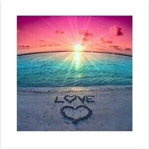 40x40cm Love Heart Full Drill Diamond Painting Kit 5D Diamond Cross Stitch Paint